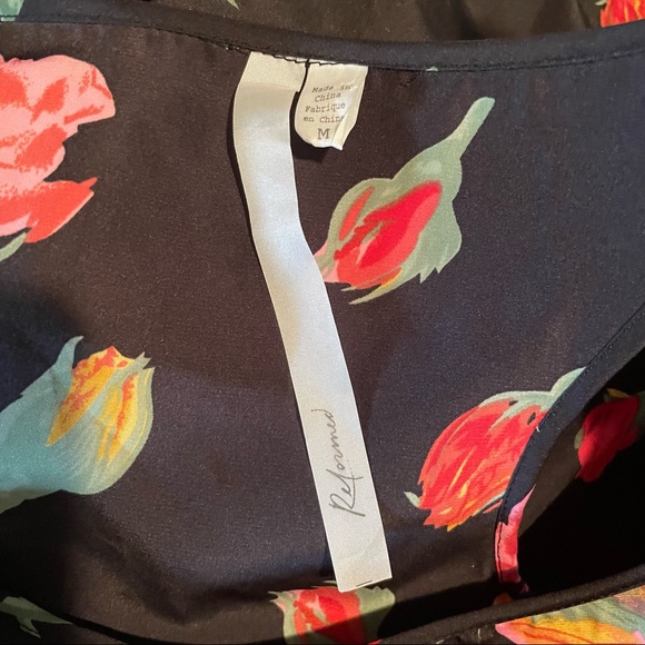Reformed by Reformation Black Floral Dress - Picture 8 of 9
